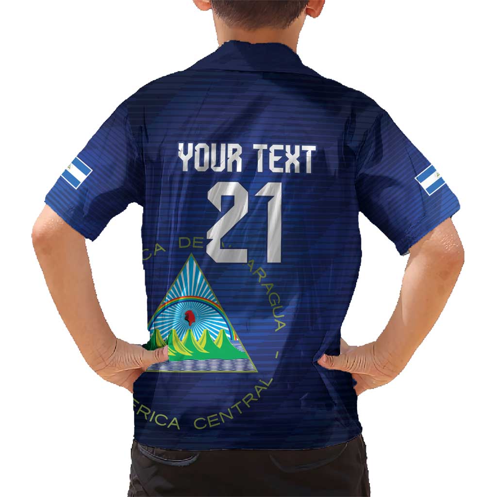 Nicaragua Football Custom Kid Hawaiian Shirt Come On Los Pinoleros