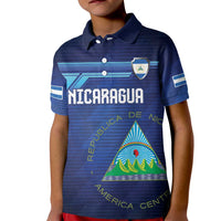 Nicaragua Football Custom Kid Polo Shirt Come On Los Pinoleros