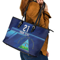 Nicaragua Football Custom Leather Tote Bag Come On Los Pinoleros