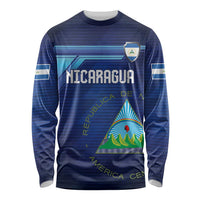 Nicaragua Football Custom Long Sleeve Shirt Come On Los Pinoleros