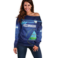 Nicaragua Football Custom Off Shoulder Sweater Come On Los Pinoleros