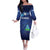 Nicaragua Football Custom Off The Shoulder Long Sleeve Dress Come On Los Pinoleros