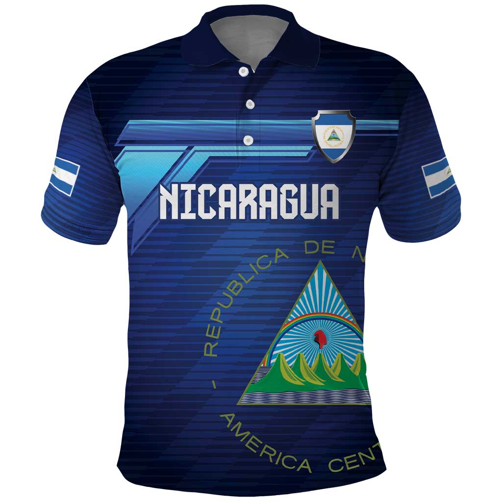 Nicaragua Football Custom Polo Shirt Come On Los Pinoleros