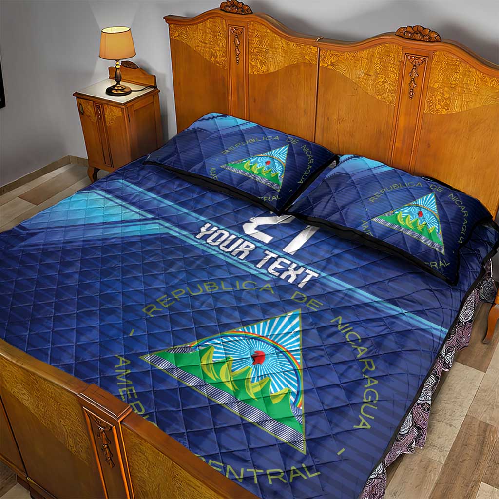 Nicaragua Football Custom Quilt Bed Set Come On Los Pinoleros