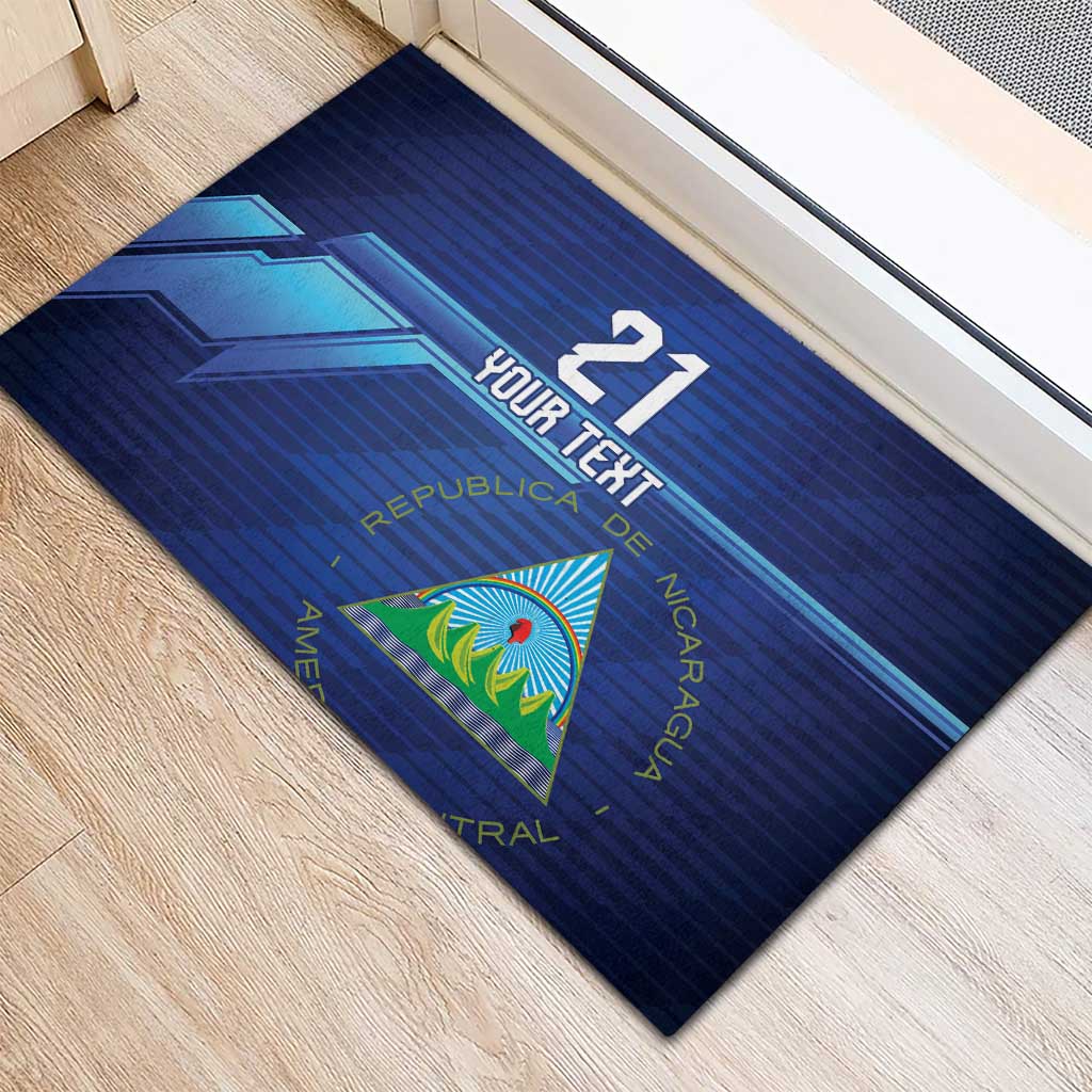Nicaragua Football Custom Rubber Doormat Come On Los Pinoleros