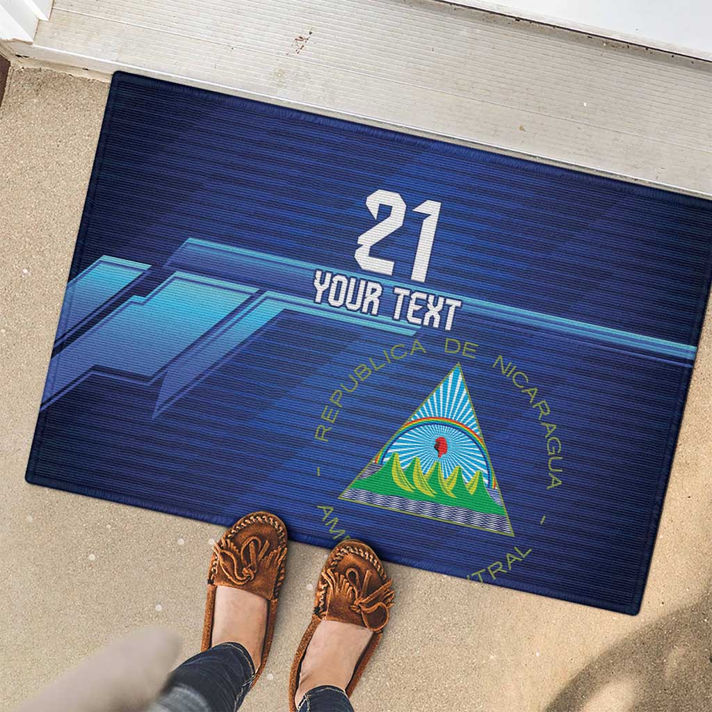 Nicaragua Football Custom Rubber Doormat Come On Los Pinoleros