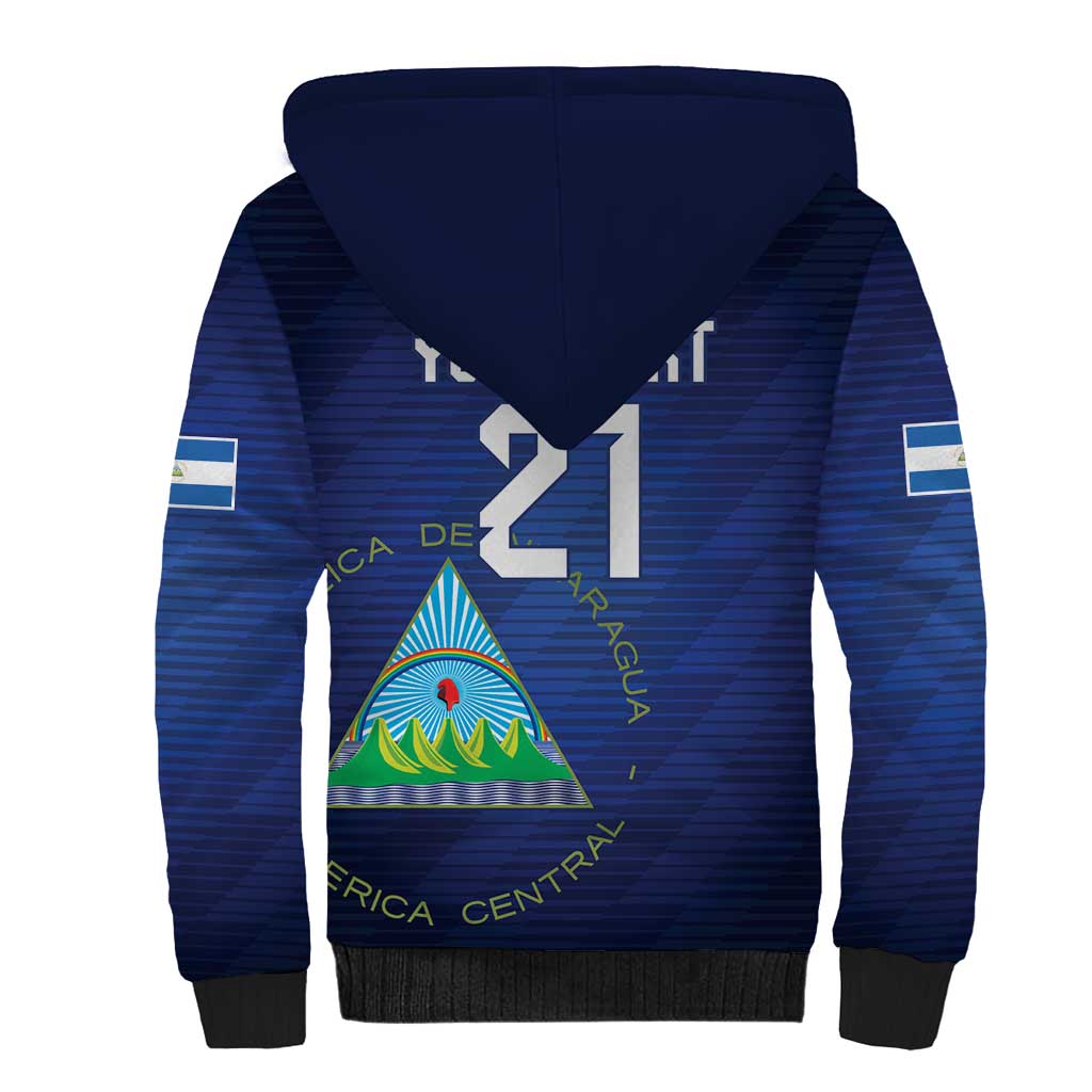 Nicaragua Football Custom Sherpa Hoodie Come On Los Pinoleros