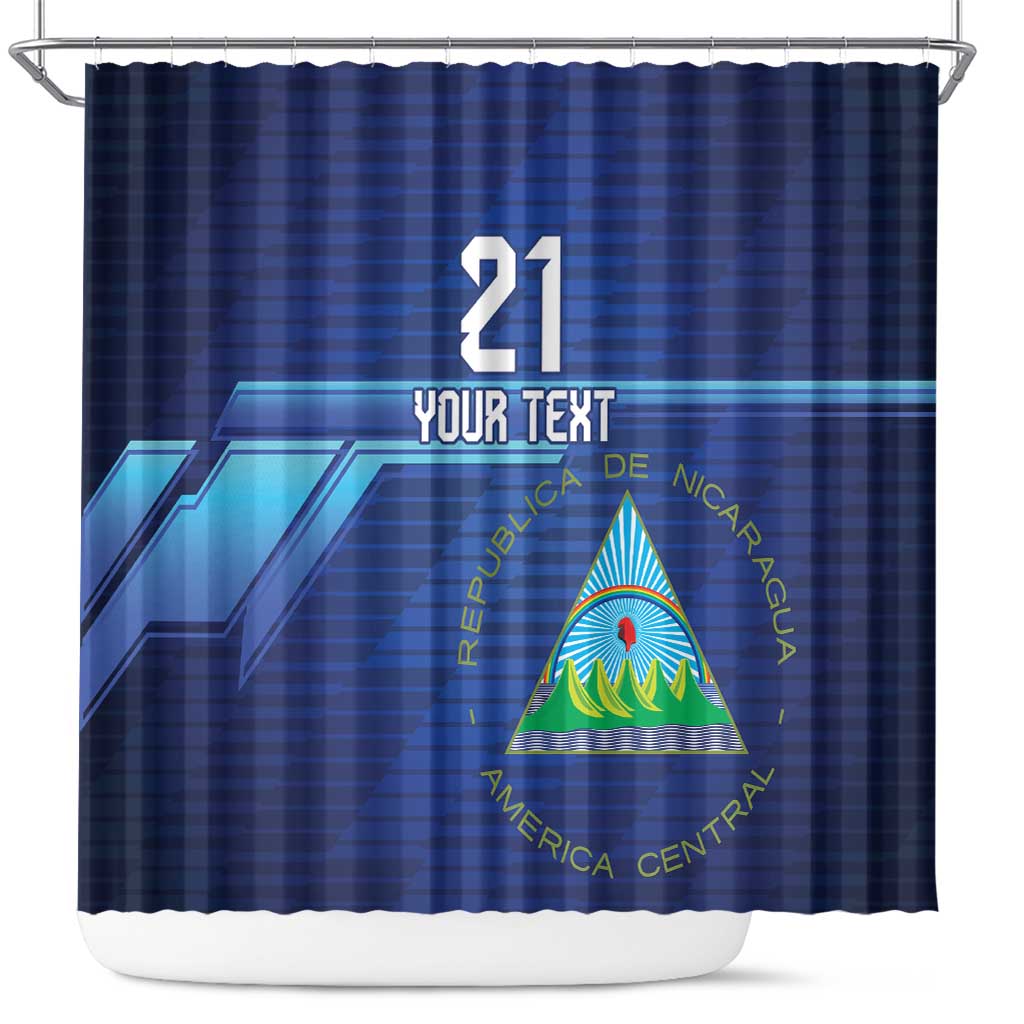 Nicaragua Football Custom Shower Curtain Come On Los Pinoleros