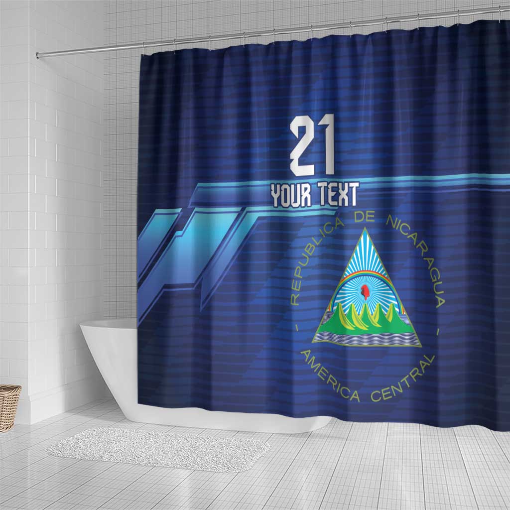 Nicaragua Football Custom Shower Curtain Come On Los Pinoleros