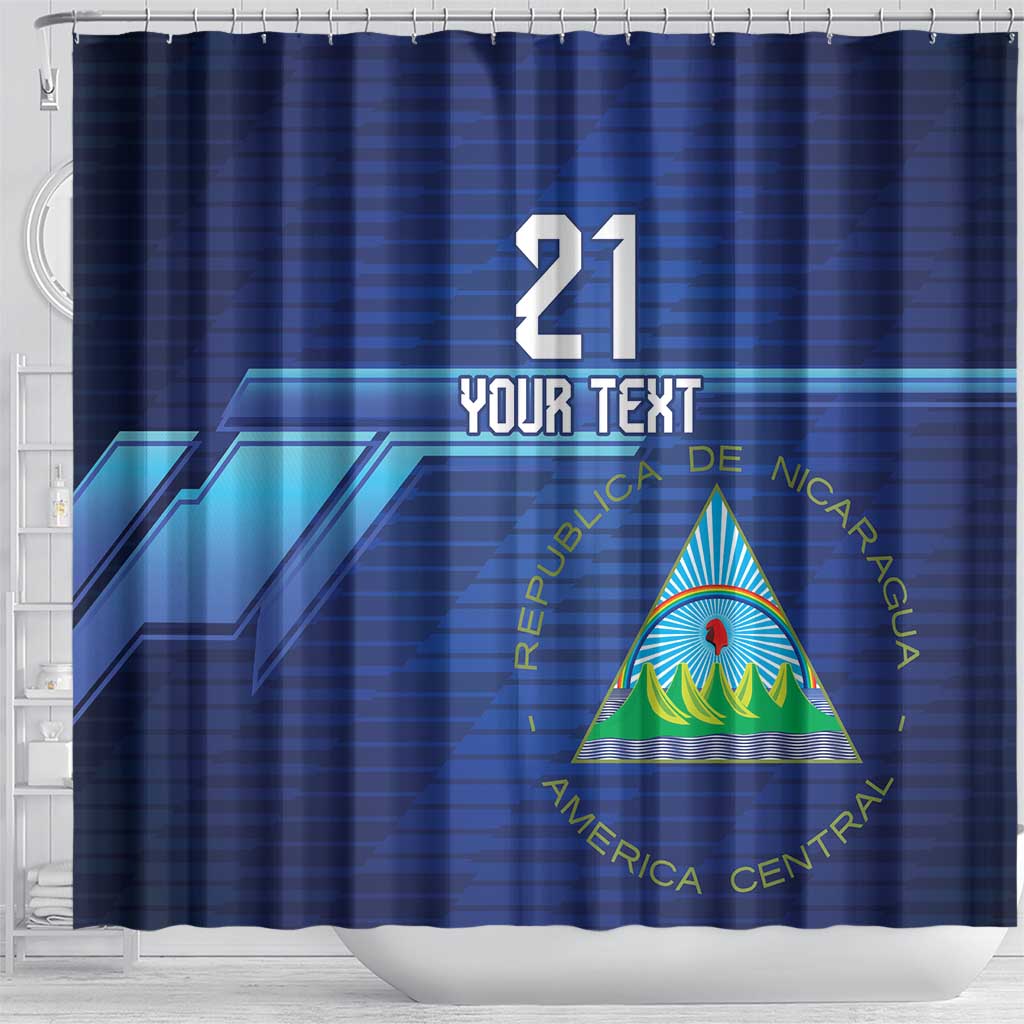 Nicaragua Football Custom Shower Curtain Come On Los Pinoleros
