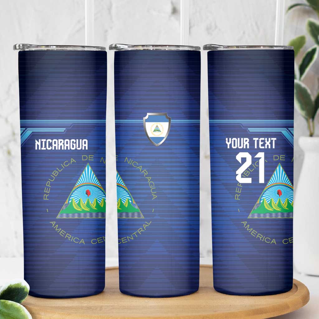 Nicaragua Football Custom Skinny Tumbler Come On Los Pinoleros