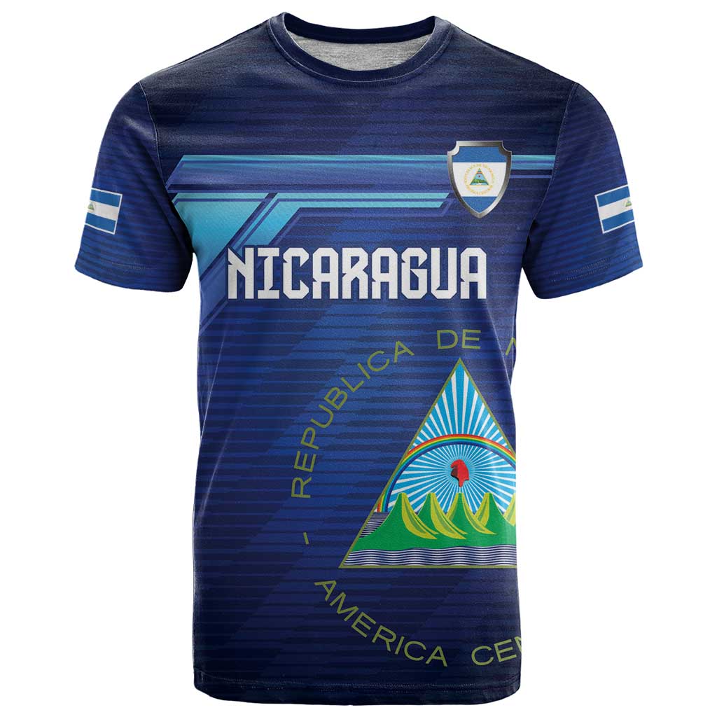 Nicaragua Football Custom T Shirt Come On Los Pinoleros