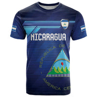 Nicaragua Football Custom T Shirt Come On Los Pinoleros