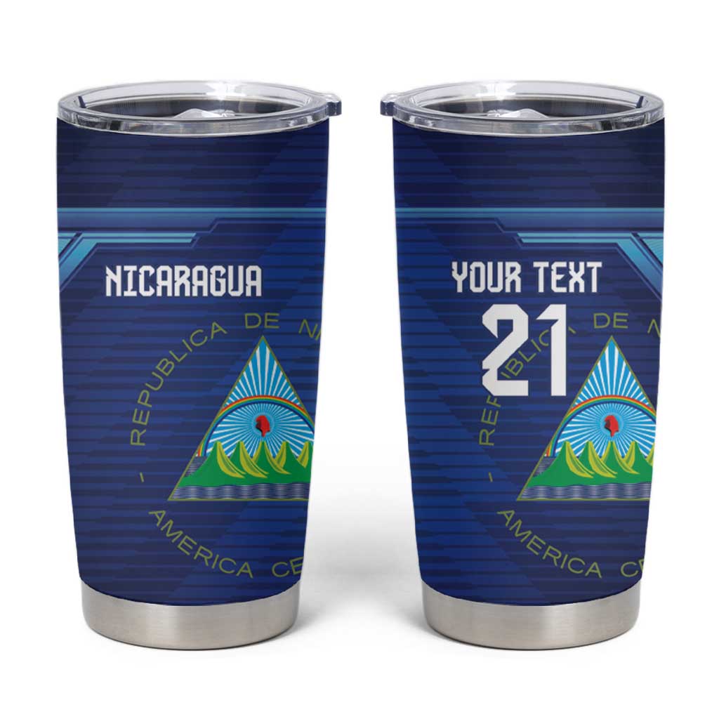 Nicaragua Football Custom Tumbler Cup Come On Los Pinoleros