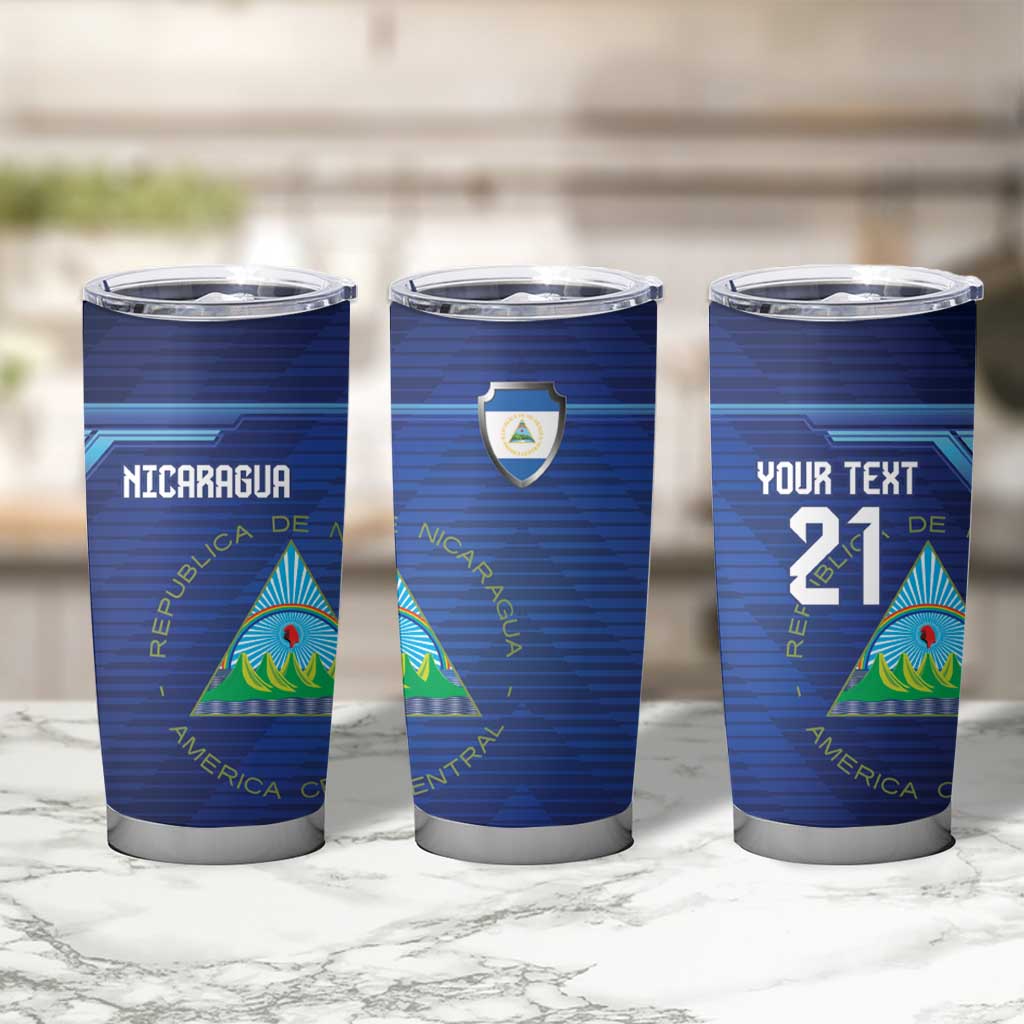 Nicaragua Football Custom Tumbler Cup Come On Los Pinoleros