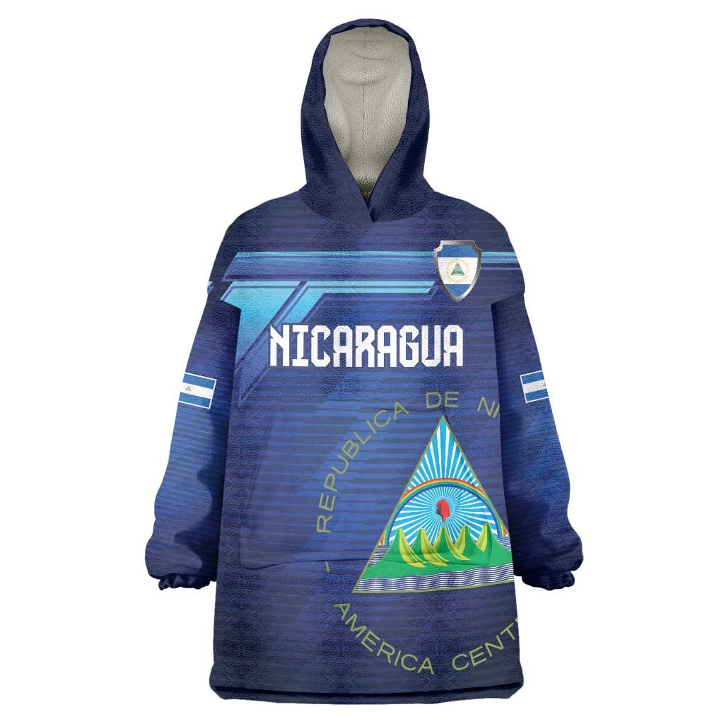 Nicaragua Football Custom Wearable Blanket Hoodie Come On Los Pinoleros