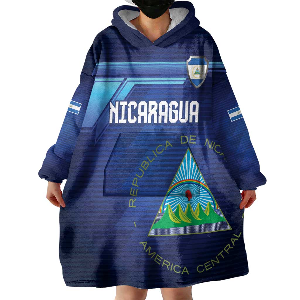 Nicaragua Football Custom Wearable Blanket Hoodie Come On Los Pinoleros