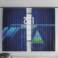 Nicaragua Football Custom Window Curtain Come On Los Pinoleros