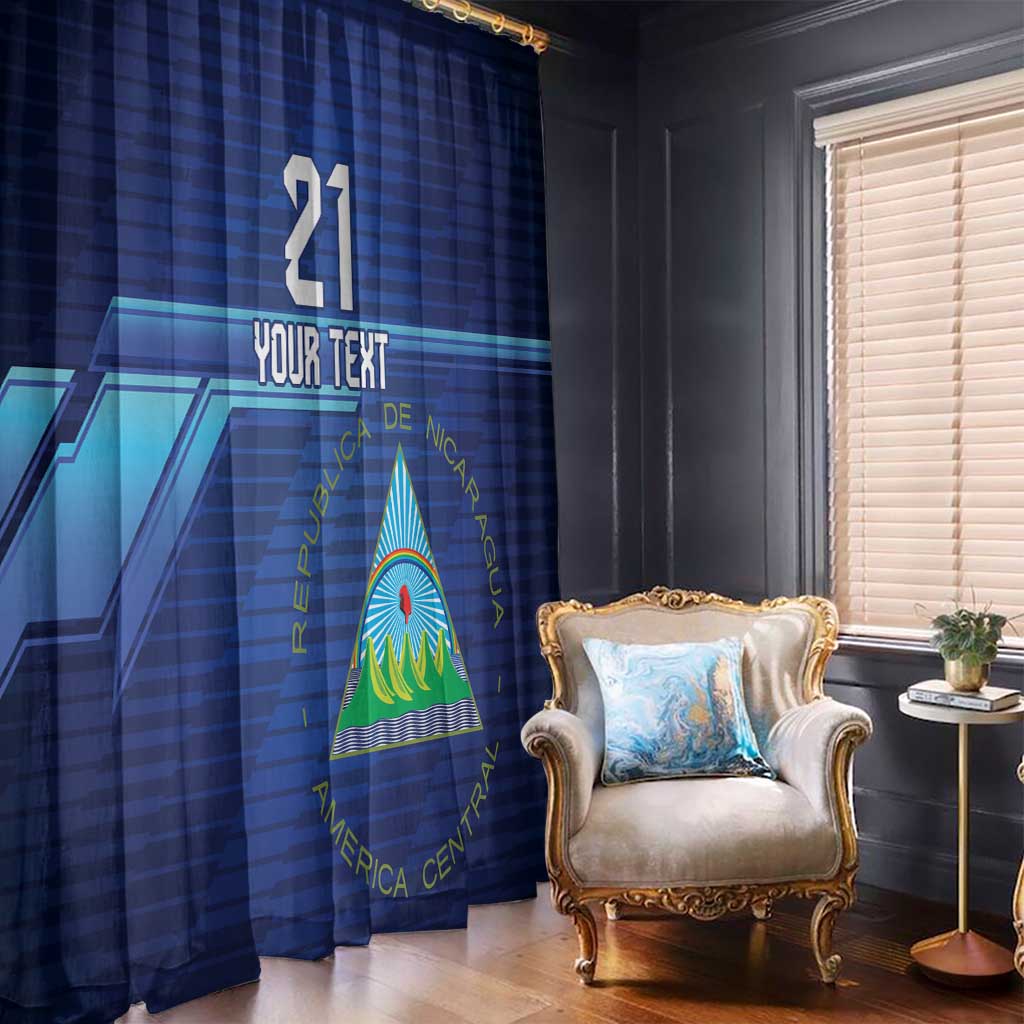 Nicaragua Football Custom Window Curtain Come On Los Pinoleros