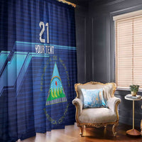Nicaragua Football Custom Window Curtain Come On Los Pinoleros