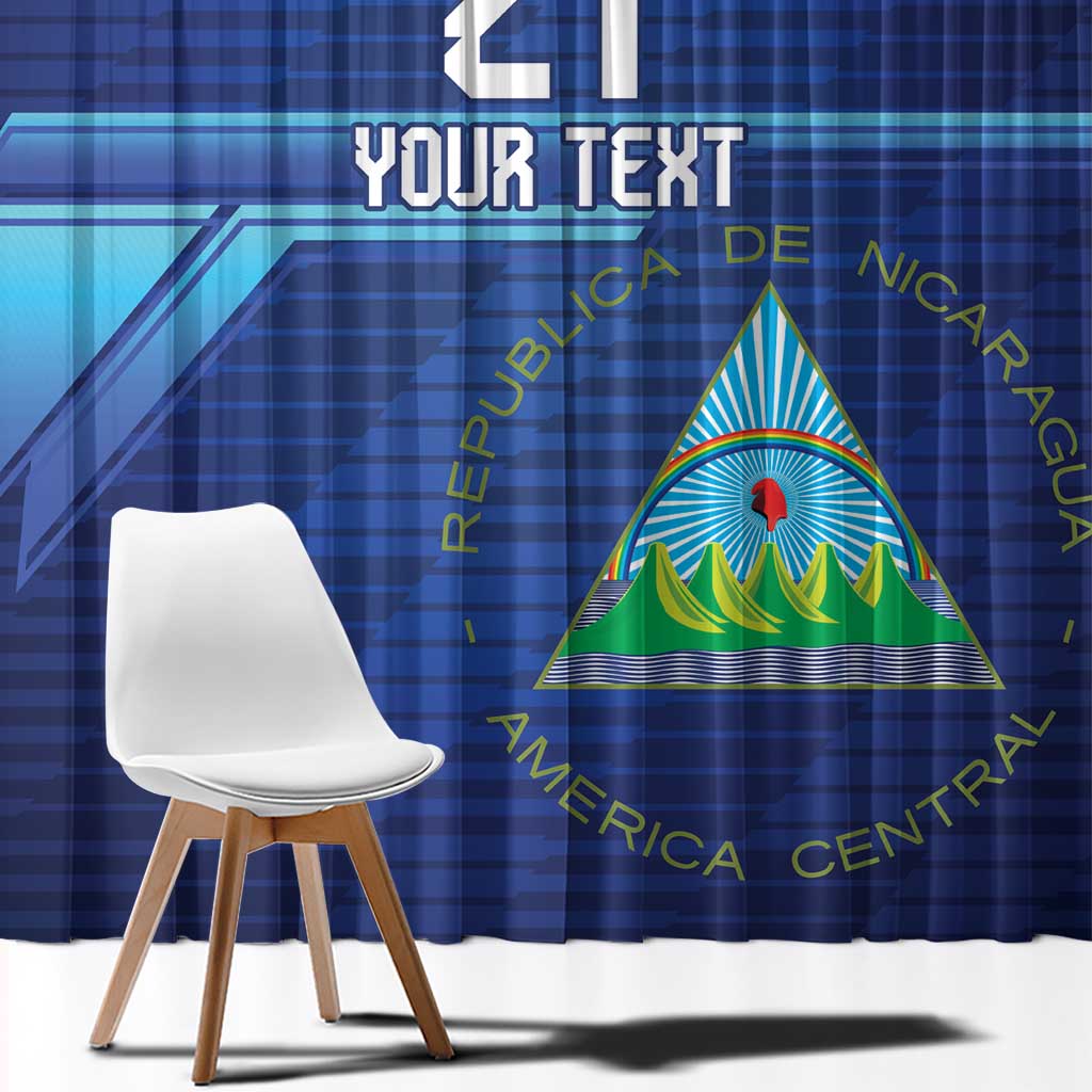 Nicaragua Football Custom Window Curtain Come On Los Pinoleros