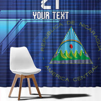 Nicaragua Football Custom Window Curtain Come On Los Pinoleros