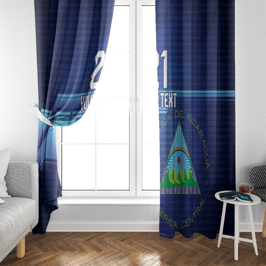 Nicaragua Football Custom Window Curtain Come On Los Pinoleros