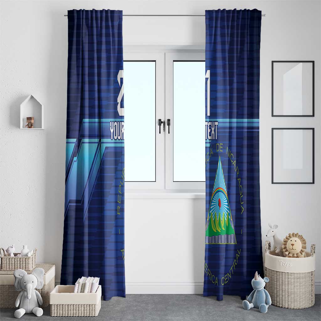 Nicaragua Football Custom Window Curtain Come On Los Pinoleros