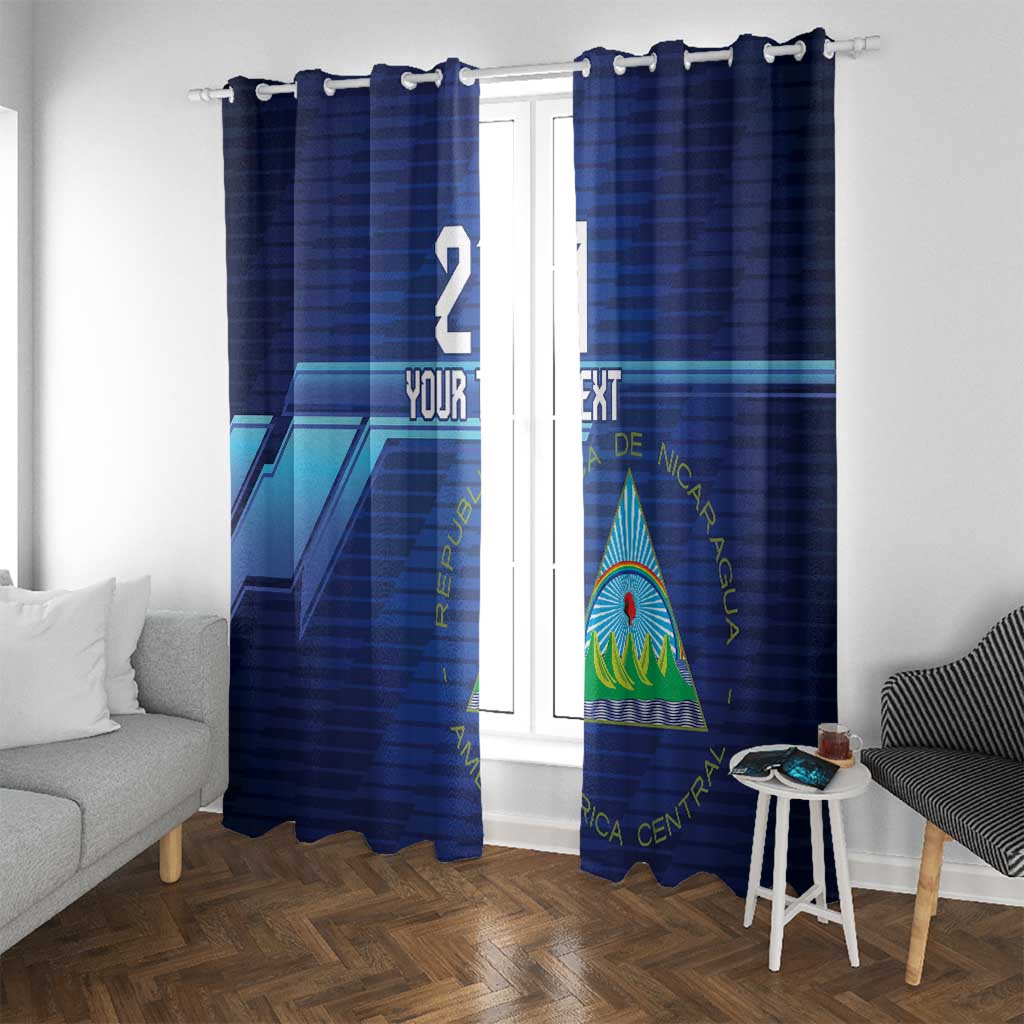 Nicaragua Football Custom Window Curtain Come On Los Pinoleros