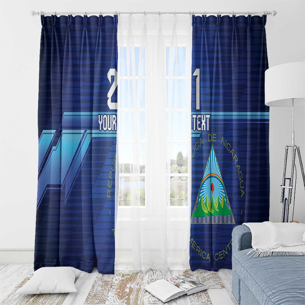Nicaragua Football Custom Window Curtain Come On Los Pinoleros