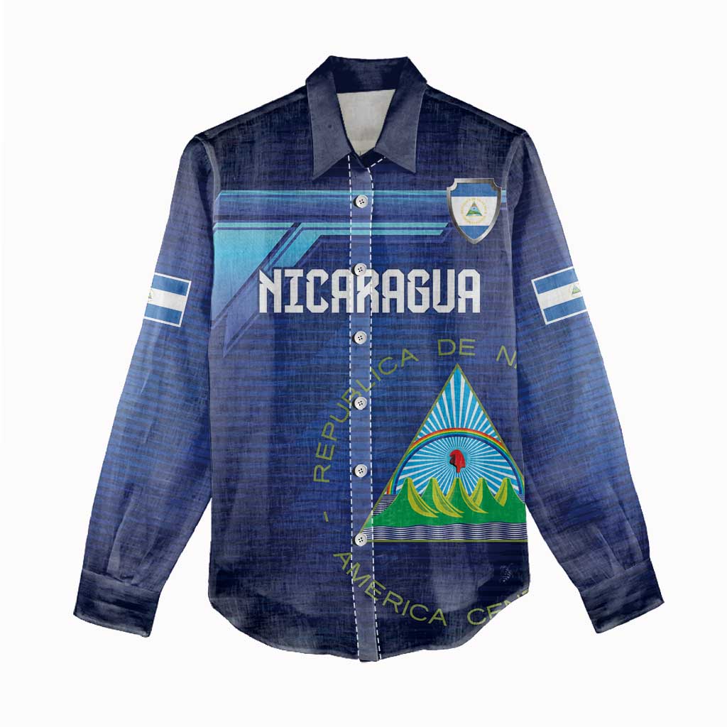 Nicaragua Football Custom Women Casual Shirt Come On Los Pinoleros