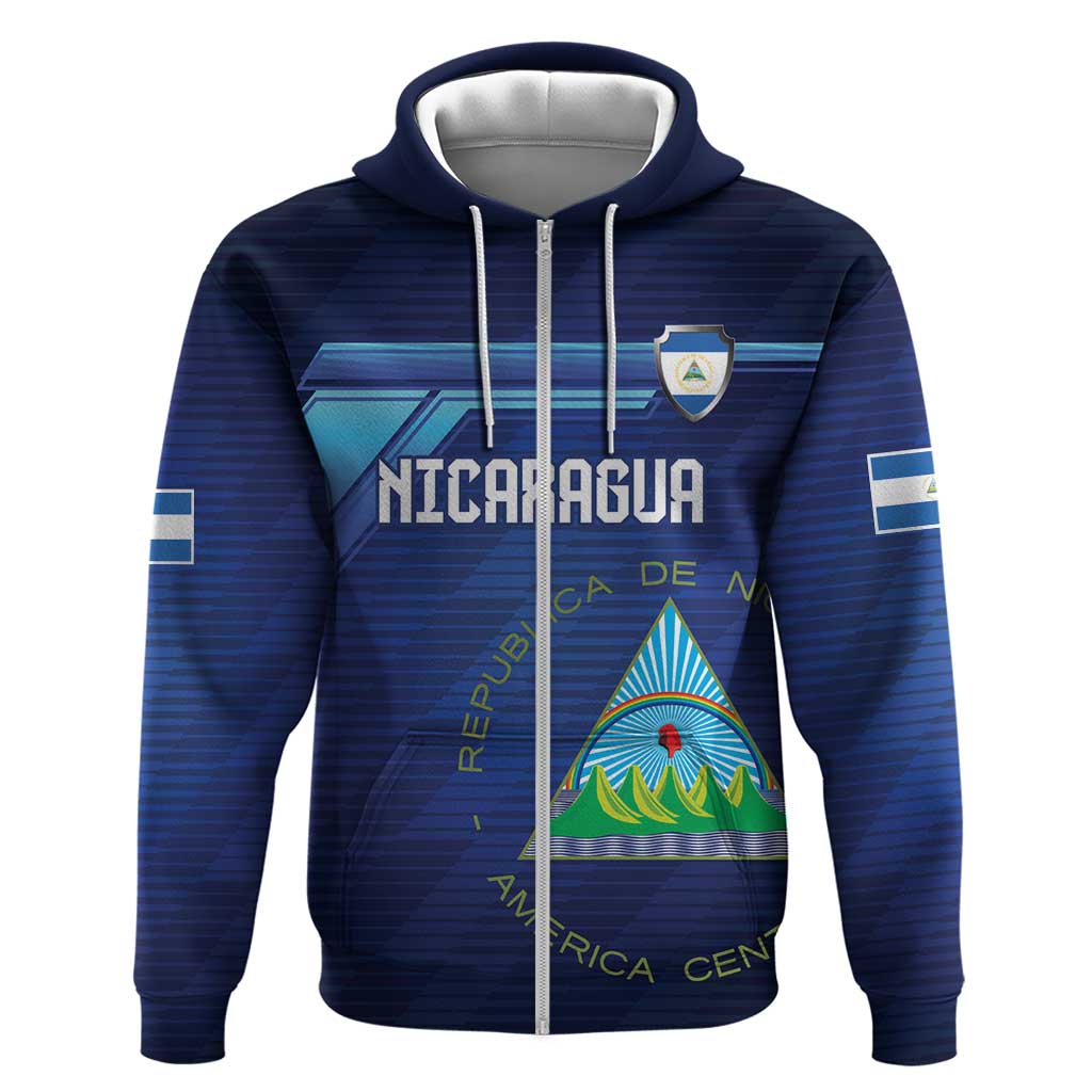 Nicaragua Football Custom Zip Hoodie Come On Los Pinoleros