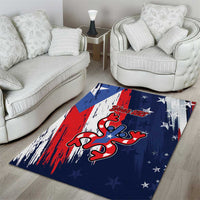 Personalized Puerto Rico American Area Rug Boricua Taino Frog