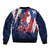 Personalized Puerto Rico American Bomber Jacket Boricua Taino Frog