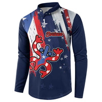 Personalized Puerto Rico American Button Sweatshirt Boricua Taino Frog