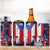 Personalized Puerto Rico American 4 in 1 Can Cooler Tumbler Boricua Taino Frog