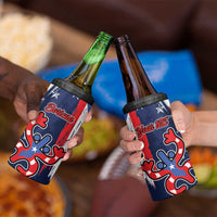 Personalized Puerto Rico American 4 in 1 Can Cooler Tumbler Boricua Taino Frog