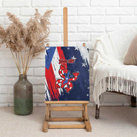 Personalized Puerto Rico American Canvas Wall Art Boricua Taino Frog