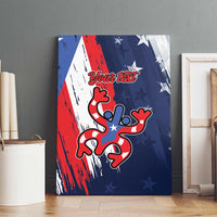 Personalized Puerto Rico American Canvas Wall Art Boricua Taino Frog