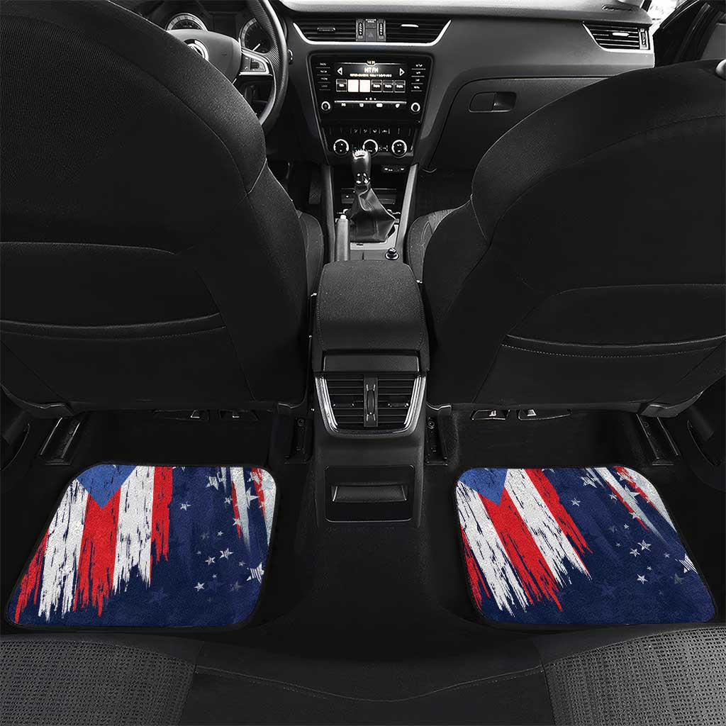 Personalized Puerto Rico American Car Mats Boricua Taino Frog