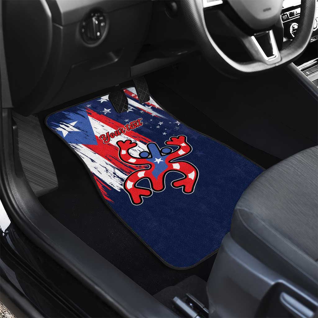 Personalized Puerto Rico American Car Mats Boricua Taino Frog