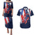 Personalized Puerto Rico American Couples Matching Puletasi and Hawaiian Shirt Boricua Taino Frog