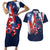Personalized Puerto Rico American Couples Matching Short Sleeve Bodycon Dress and Hawaiian Shirt Boricua Taino Frog