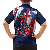 Personalized Puerto Rico American Family Matching Long Sleeve Bodycon Dress and Hawaiian Shirt Boricua Taino Frog