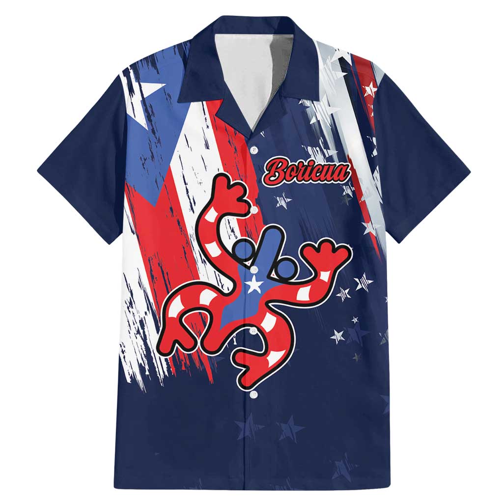 Personalized Puerto Rico American Family Matching Mermaid Dress and Hawaiian Shirt Boricua Taino Frog