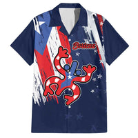 Personalized Puerto Rico American Family Matching Off Shoulder Short Dress and Hawaiian Shirt Boricua Taino Frog