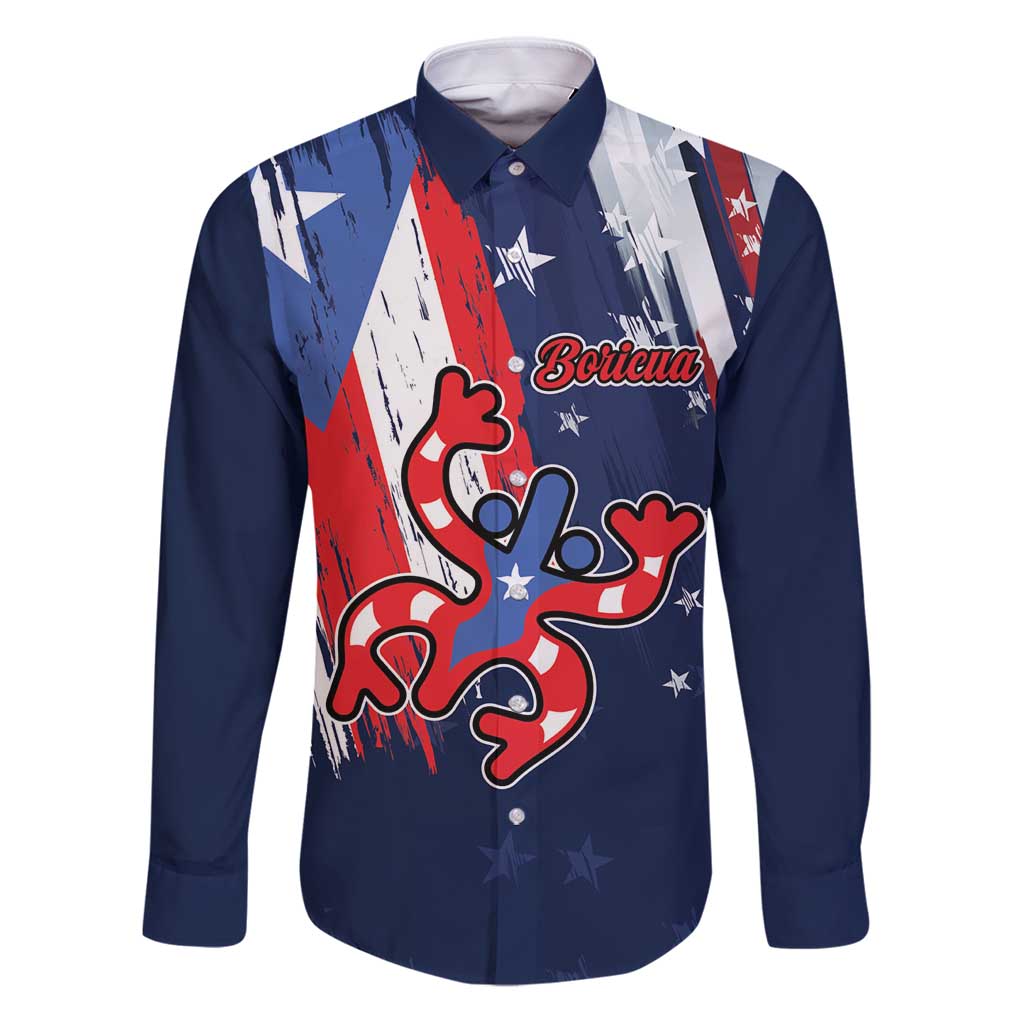 Personalized Puerto Rico American Family Matching Puletasi and Hawaiian Shirt Boricua Taino Frog