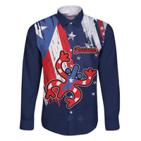 Personalized Puerto Rico American Family Matching Puletasi and Hawaiian Shirt Boricua Taino Frog