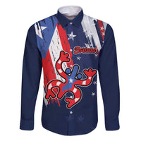 Personalized Puerto Rico American Family Matching Tank Maxi Dress and Hawaiian Shirt Boricua Taino Frog