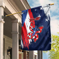 Personalized Puerto Rico American Garden Flag Boricua Taino Frog